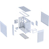 Asus Prime Ap303 - Alloggiamento Midi Tower con pannello a rete (bianco | 2x USB-A | 1x USB-C)