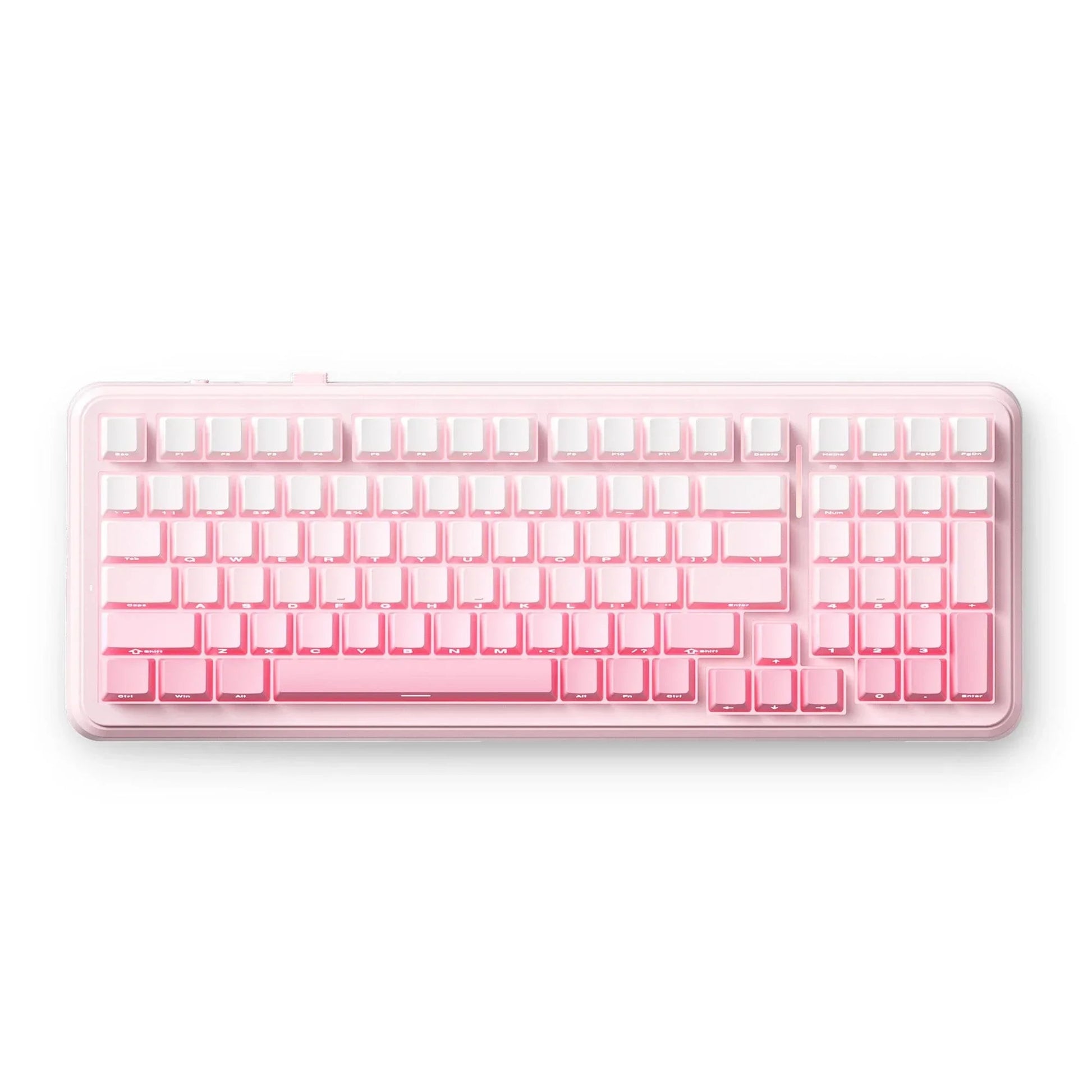 Mchose k99 v2 inalámbrico mecánico rosa, teclado gaming (diseño us)