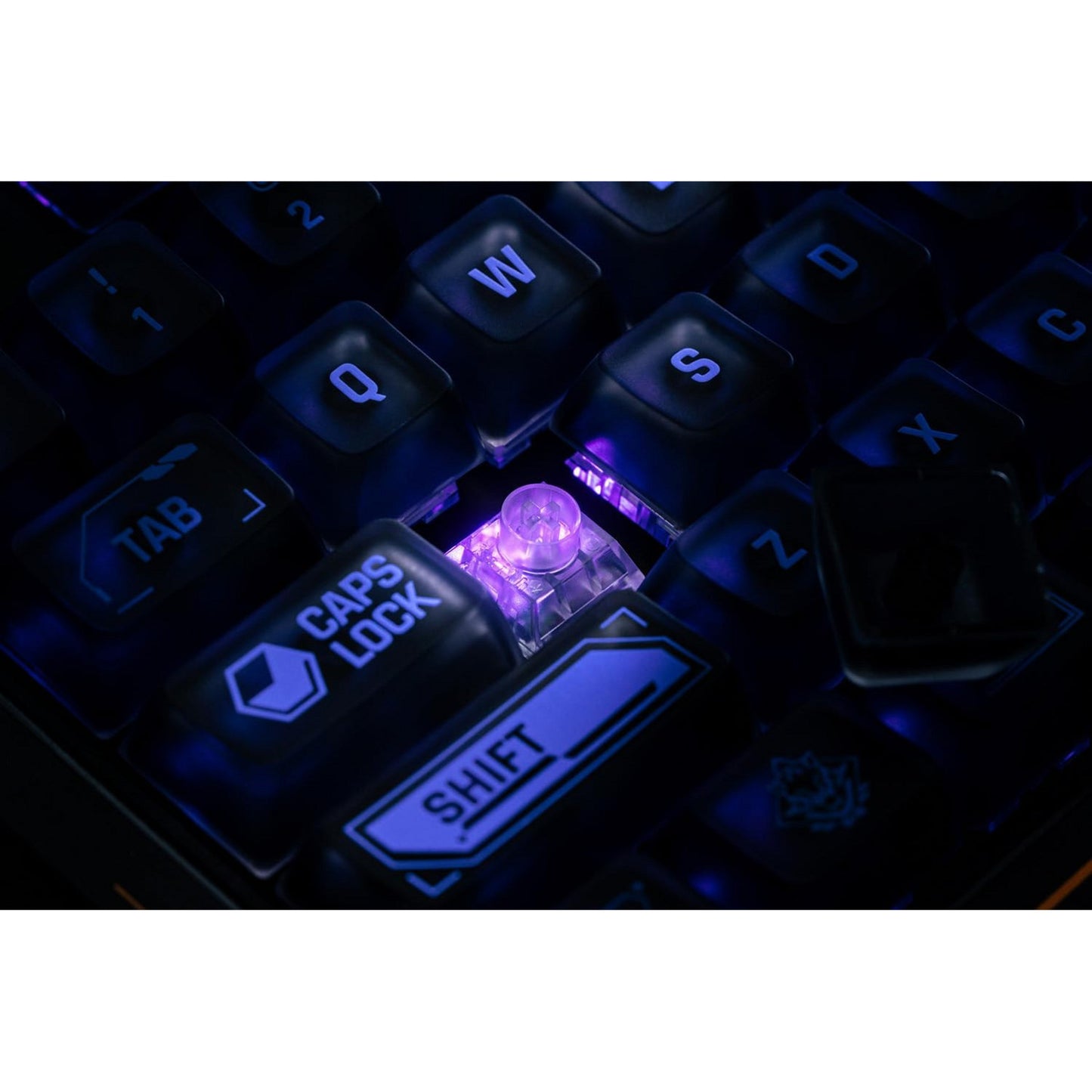 Teclado mecánico 8bitdo retro 87 - mecha break, teclado para juegos (negro azul, diseño estadounidense, kailh box jellyfish pro polish, tkl, teclas abs, hot-swap, bluetooth le 5.0, inalámbrico 2.4ghz, usb)