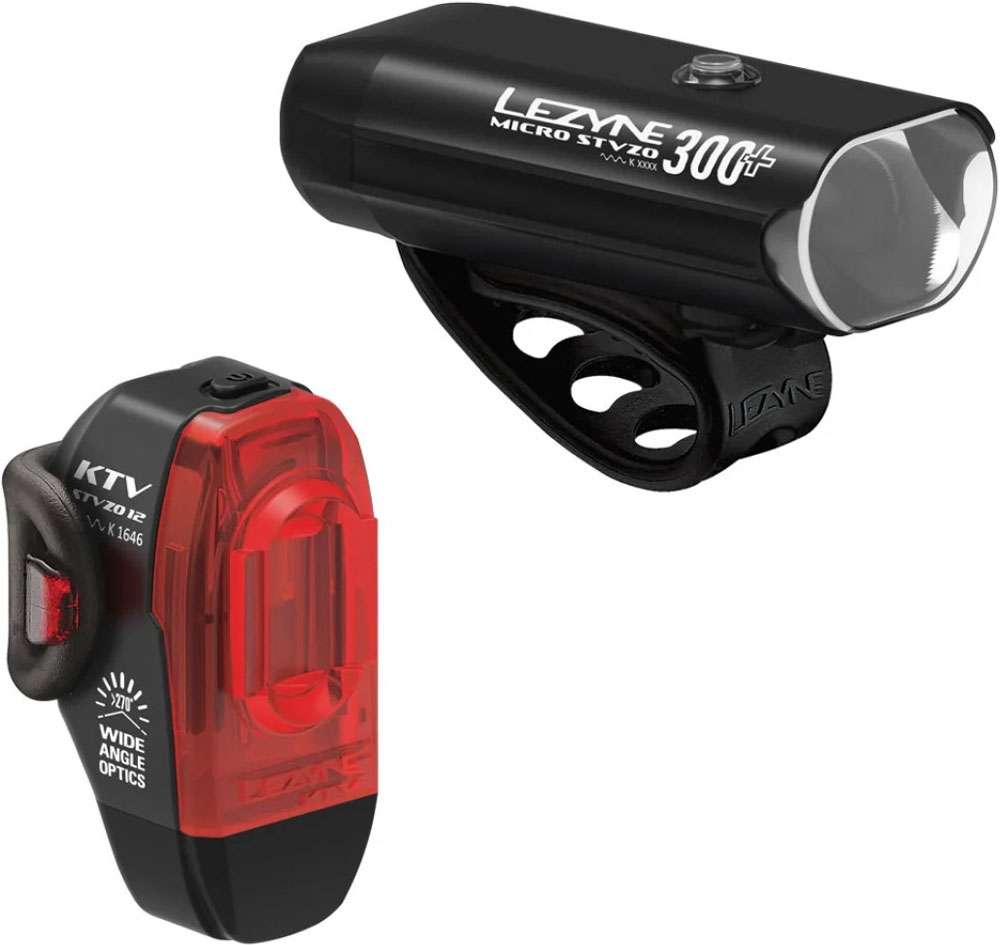 Juego de iluminación lezyne micro drive 300+ stvzo ktv drive