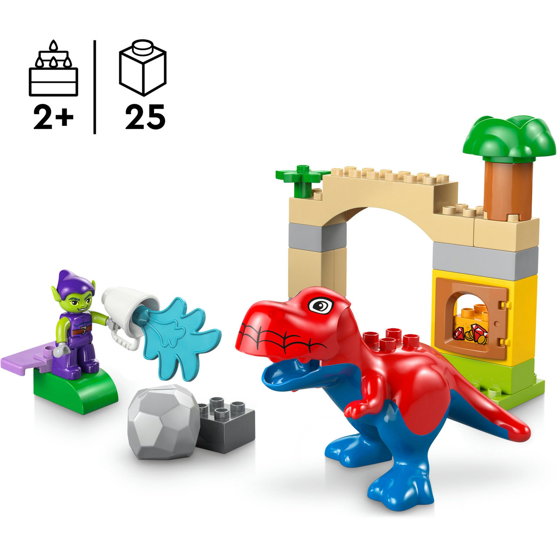 Lego Duplo 10463 Dinosaurio Spidey Rex vs. Duende Verde