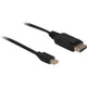 Delock mini displayport > displayport adapter (zwart, 5 meter)