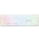 Ducky zero 6108 pure white rgb mechanisch gaming toetsenbord (wit, us lay-out (qwerty), cherry mx2a blue, 100%, rgb leds, double-shot pbt, hot swap, 2.4ghz | bluetooth | usb-c)