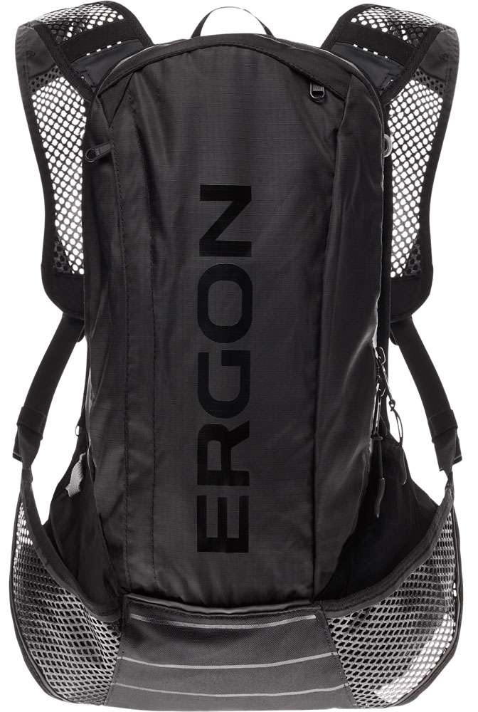 Ergon BX2 Evo Rugtas Zwart - Lichtgewicht - Geschikt voor dagtochten - 10 + 1.5L volume - Waterdicht - Polyester Nylon - Anders bevestigingssysteem - Inclusief regenhoes