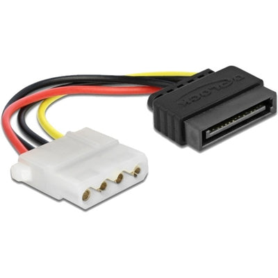 Delock 15-pins sata (male) naar 4-pin 5,25 (female) adapter