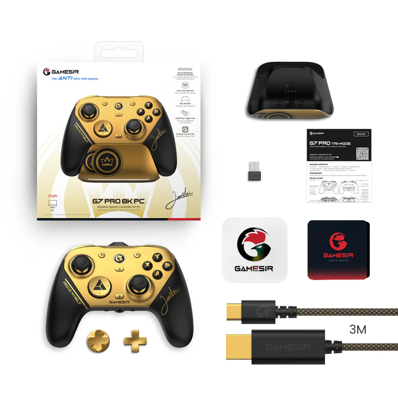 Gamesir g7 pro 8k pc - champion edition gamepad (gold black)