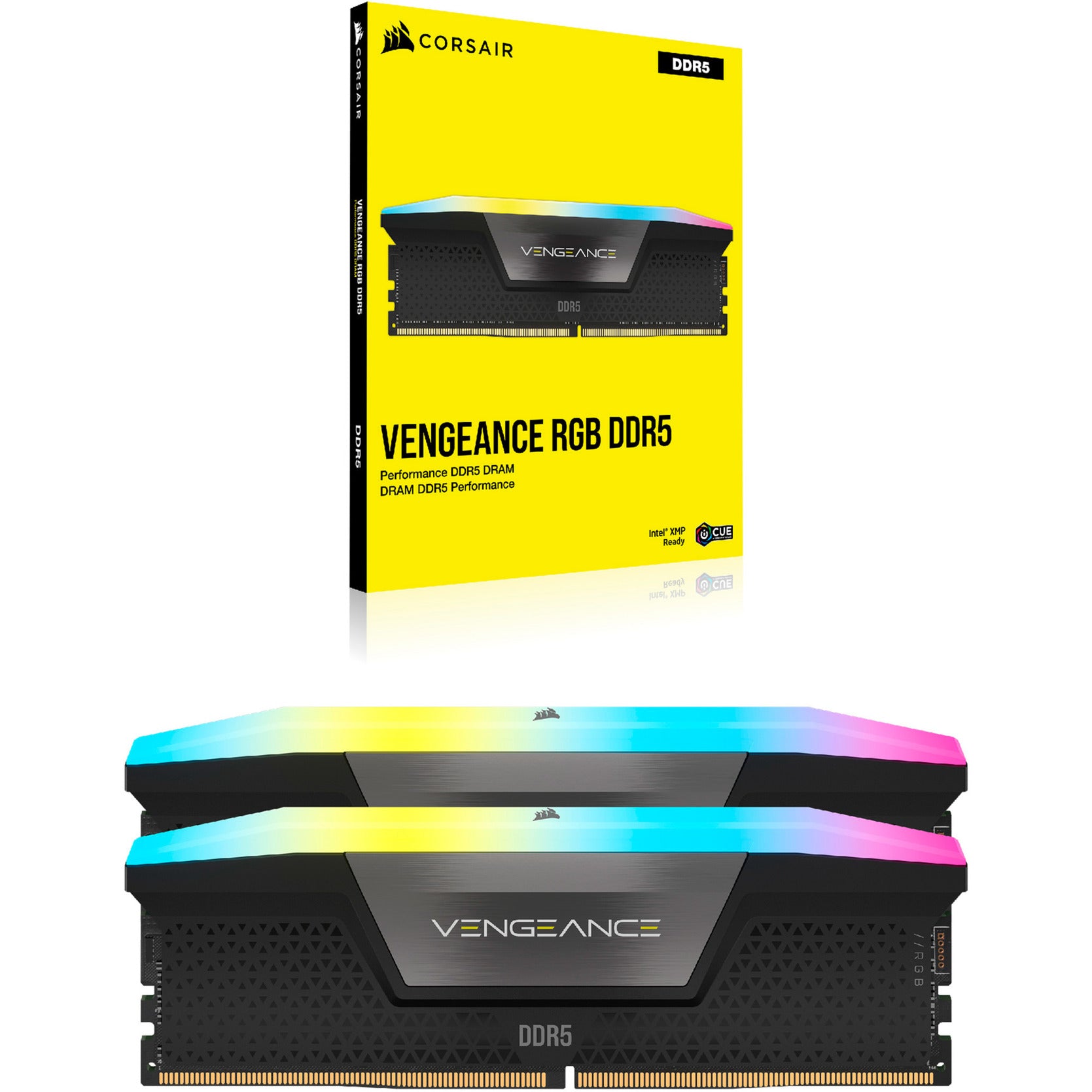 Corsair Vengeance RGB 32 GB DDR5-6000 (2x 16 GB) RAM (negro, cmh32gx5m2d6000z38, xmp, expo)