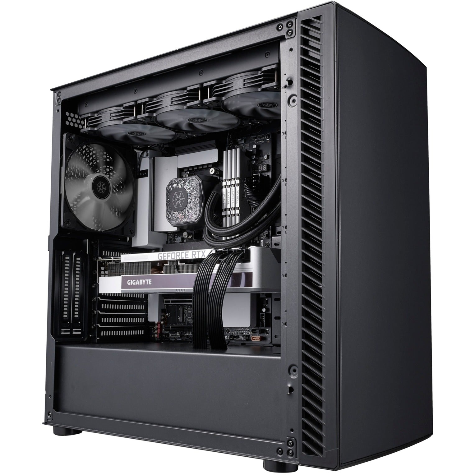 Silverstone seta q1 midi tower behuizing (zwart | 2x usb-a | 1x usb-c)