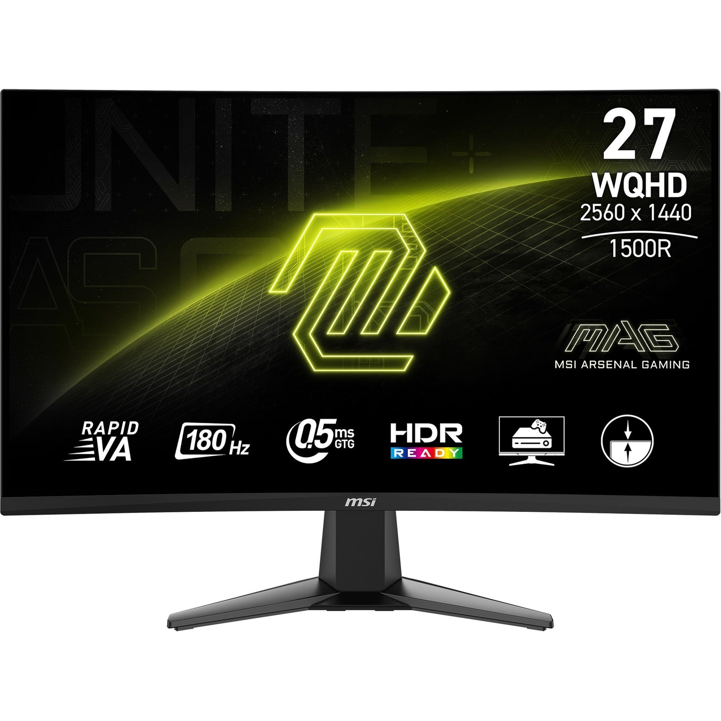 Monitor da gioco curvo Msi mag 27cq6f 27 (nero, 2x hdmi, display port, 180 hz)