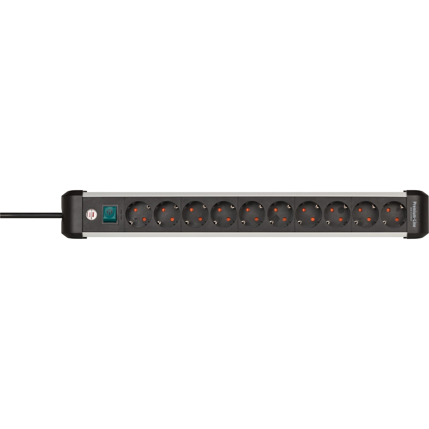 Brennenstuhl premium-alu-line stekkerdoos met schakelaar 10-voudig 3m h05vv-f 3g1,5