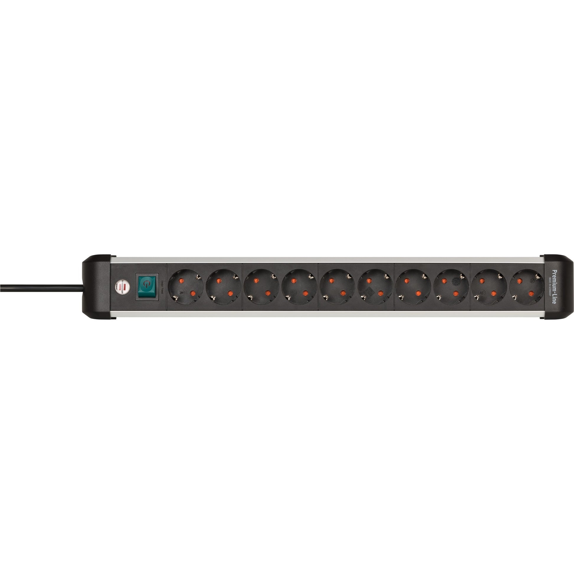Brennenstuhl premium-alu-line stekkerdoos met schakelaar 10-voudig 3m h05vv-f 3g1,5