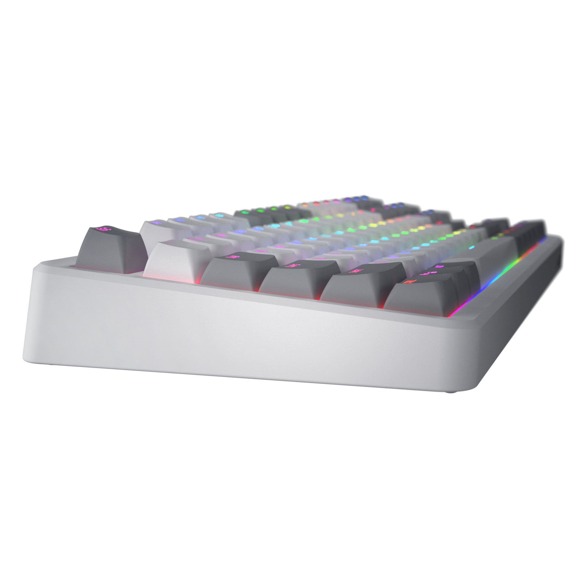 Hator rockfall 3 tkl wireless rgb mechanisch gaming toetsenbord (wit, us lay-out (qwerty), hator aurum orange, 80% (tkl), rgb, pbt keycaps, hotswap, 2.4 ghz bluetooth usb-c)