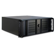 Inter-tech 4u-4098-s rack behuizing (zwart | 2x usb-a) - afbeelding 1