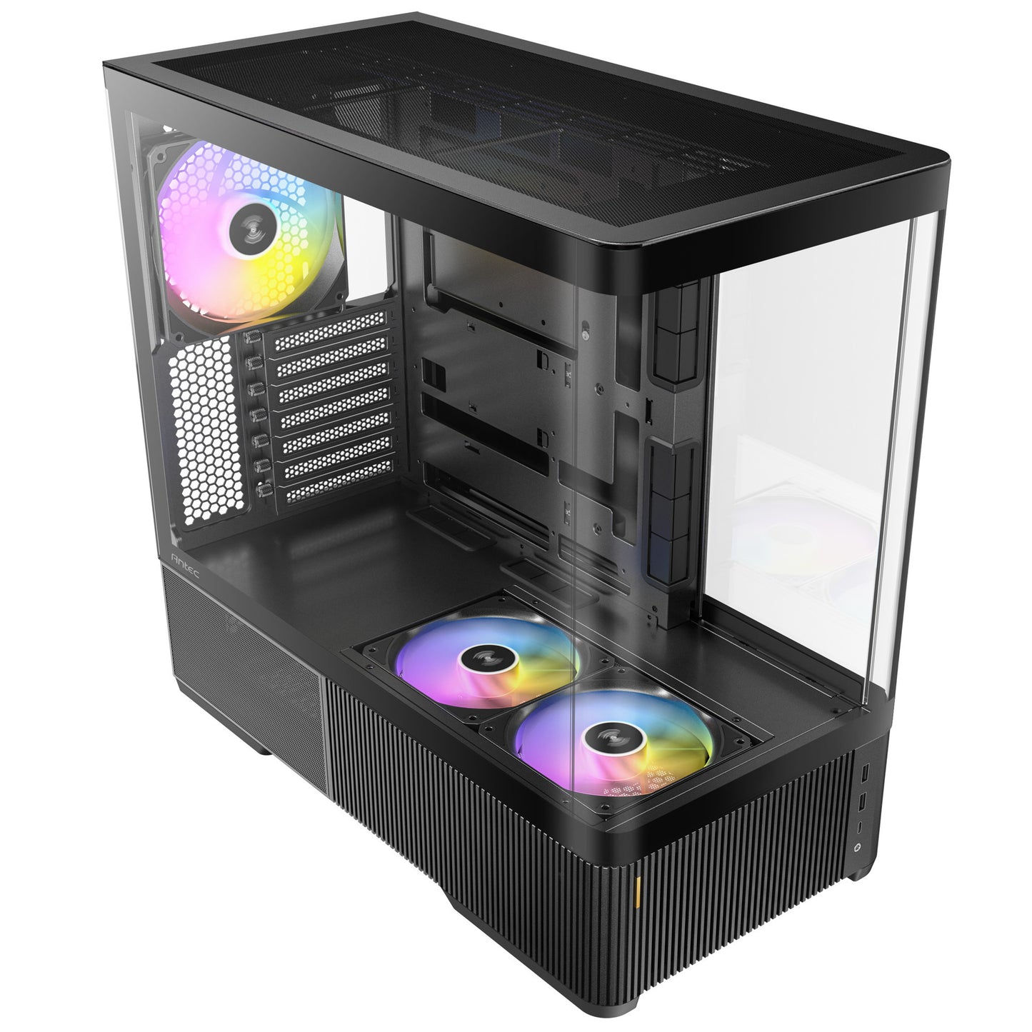 Carcasa torre midi Antec c6 curve argb (negro | 2x USB-A | 1x USB-C | vidrio templado)