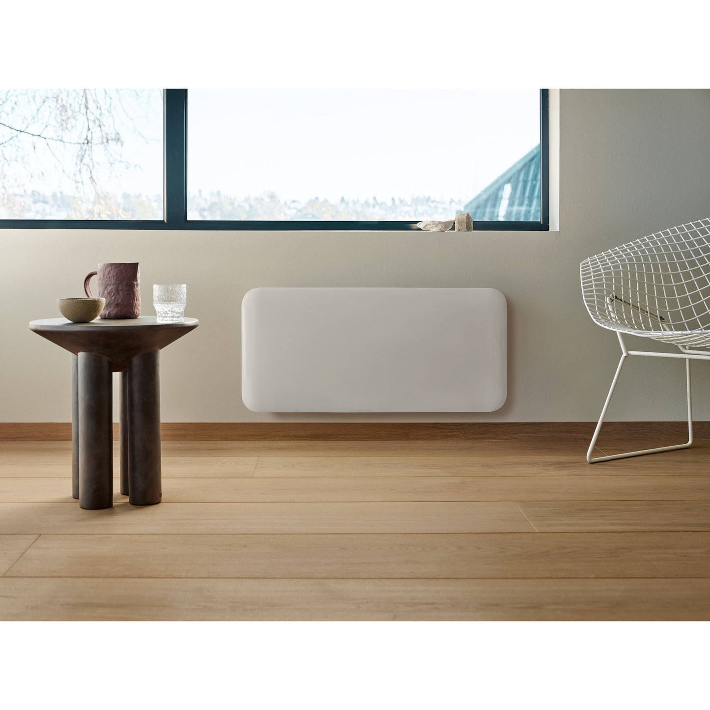 Panel calefactor wifi mill steel pa1500wifi4a con base, convector de 1500 vatios (blanco, wifi 2,4 ghz (wifi 6), bluetooth 5.2, zigbee 3.0 + app)