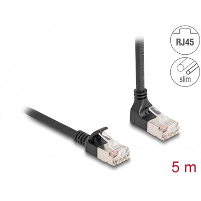 Delock RJ45 Cable de red Cat.6A S FTP Slim 90 ° hacia arriba