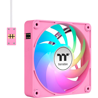 Thermaltake ct120 ex argb sync pc cooling fan pink (3-fan pack) case fans (pink, 3 stuks, 120 x 120 x 25 mm, pwm)