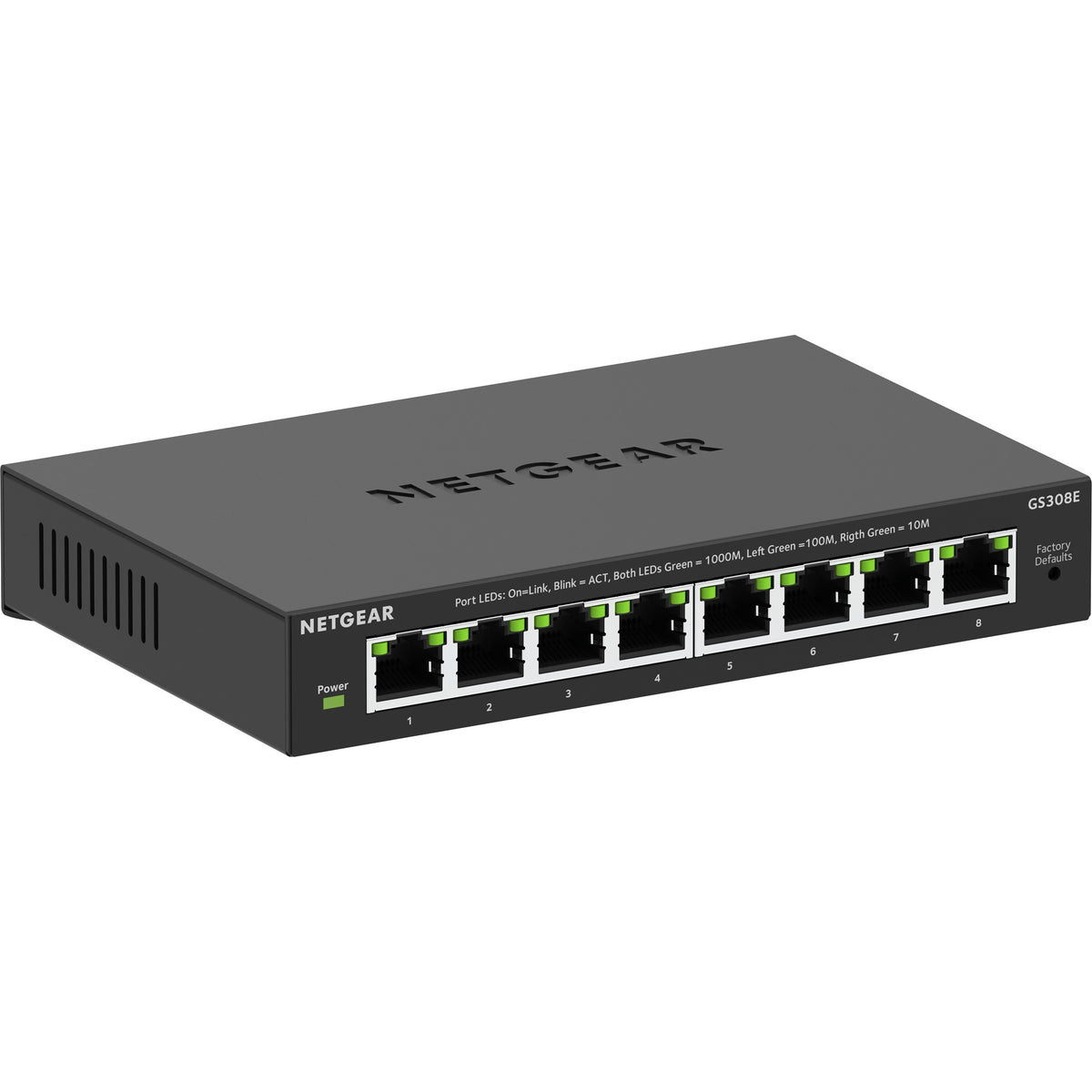 Netgear 8 poort Gigabit Ethernet Plus-Switch (GS308EV4)