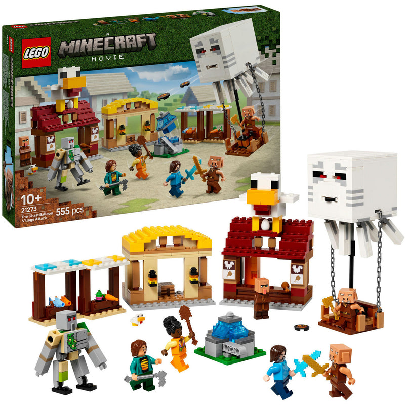 Lego minecraft 21273 de ghast-ballon aanval op het dorp