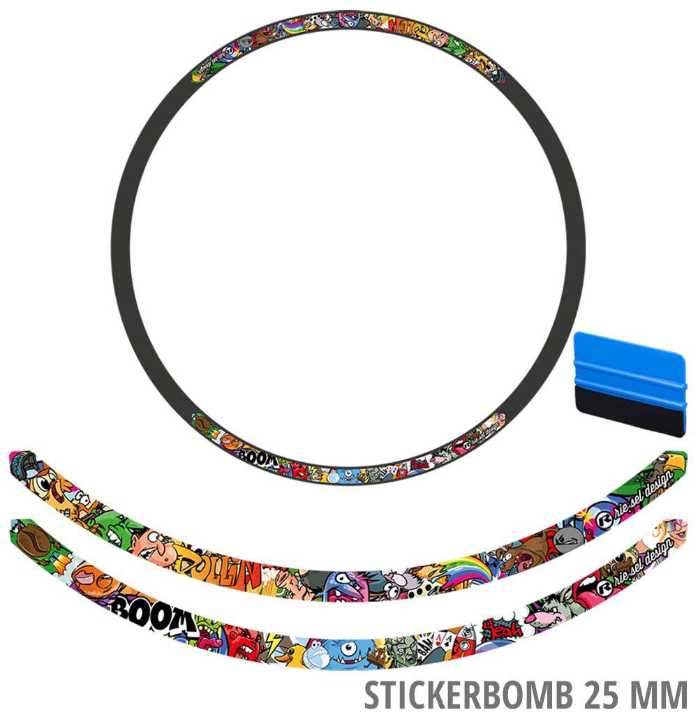 Set di decalcomanie per cerchioni Rie:sel design 25mm