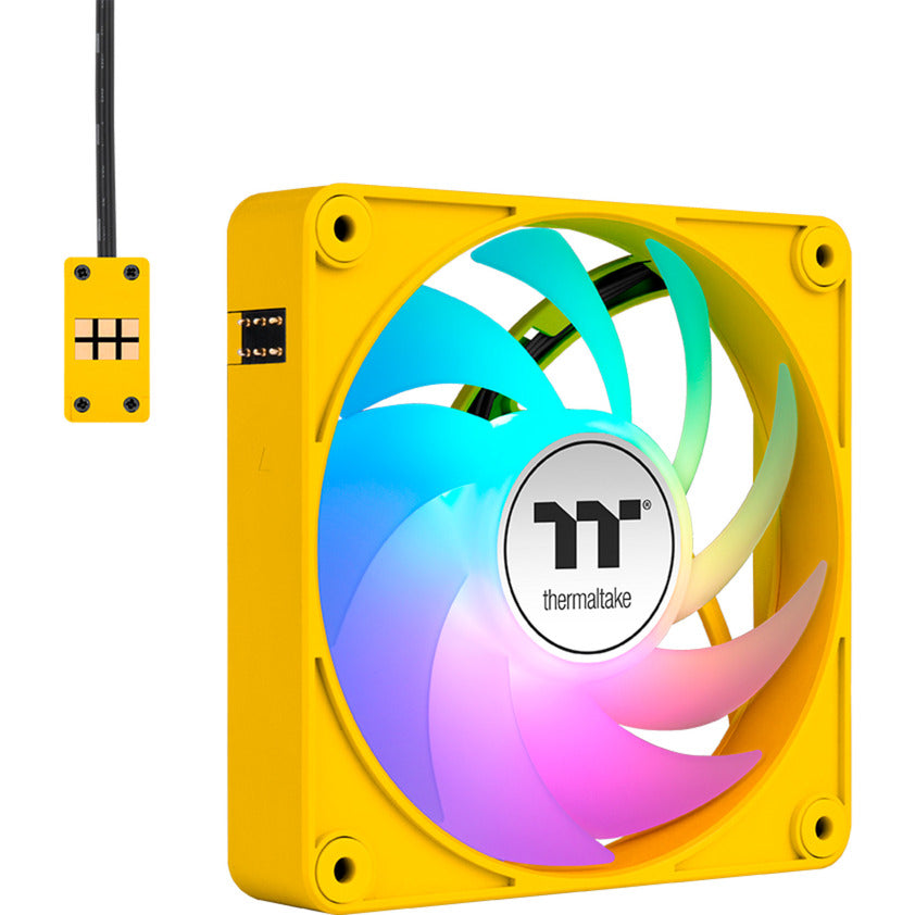 Thermaltake ct120 ex argb sync ventola di raffreddamento per PC bumblebee (pacchetto da 3 ventole) ventole per case (geel, 3 pezzi, 120 x 120 x 25 mm, pwm)