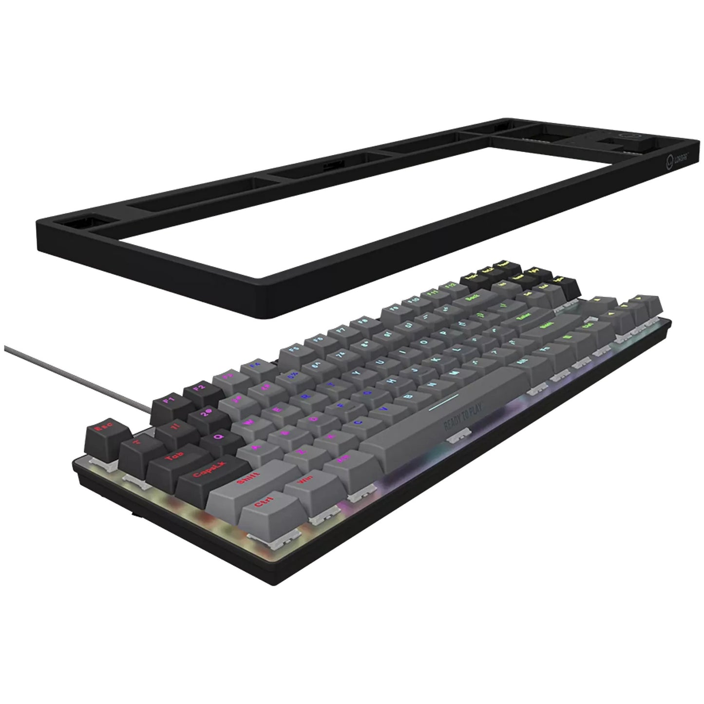 Lorgar azar 514tkl, tastiera da gioco (nera, layout us, logar dream, tkl, rgb)