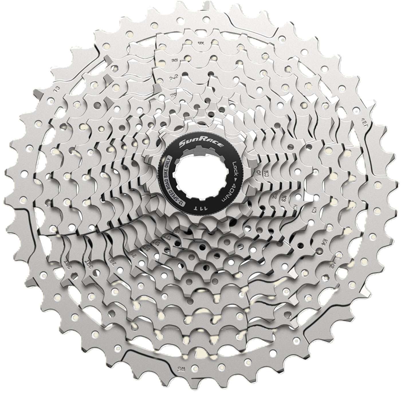 Superior sunrace cassette csrz800 12v 11-42t zilver