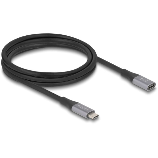 Delock Cavo di prolunga USB-C 40 Gbps, PD 3.1, 240 W, 2 metri (nero grigio)