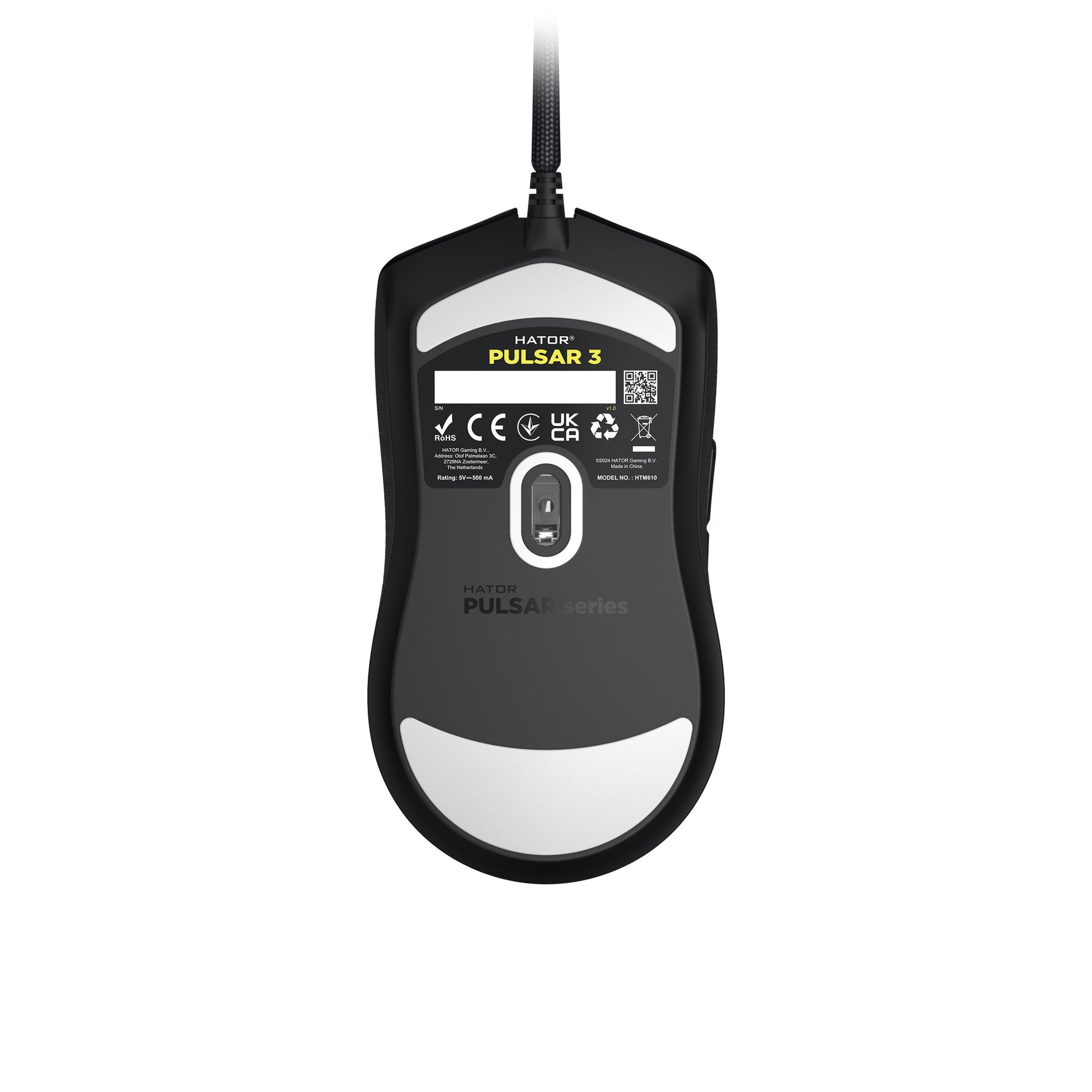 Mouse da gioco Hator pulsar 3 (nero, 400 - 12.000 dpi, rgb)