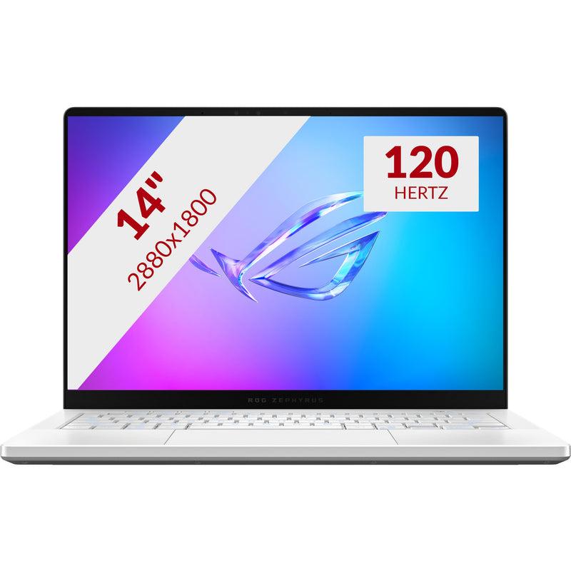 Asus Rog Zephyrus G14 Ga403um-QS024W 14 Copilot+ Laptop da gioco (Bianco | Ryzen 9 270 | RTX 5060 | 16 GB | SSD da 1 TB | OLED)