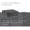 Estación de acoplamiento Club 3D 12-1 USB-C® Quad DisplayLink (negra)