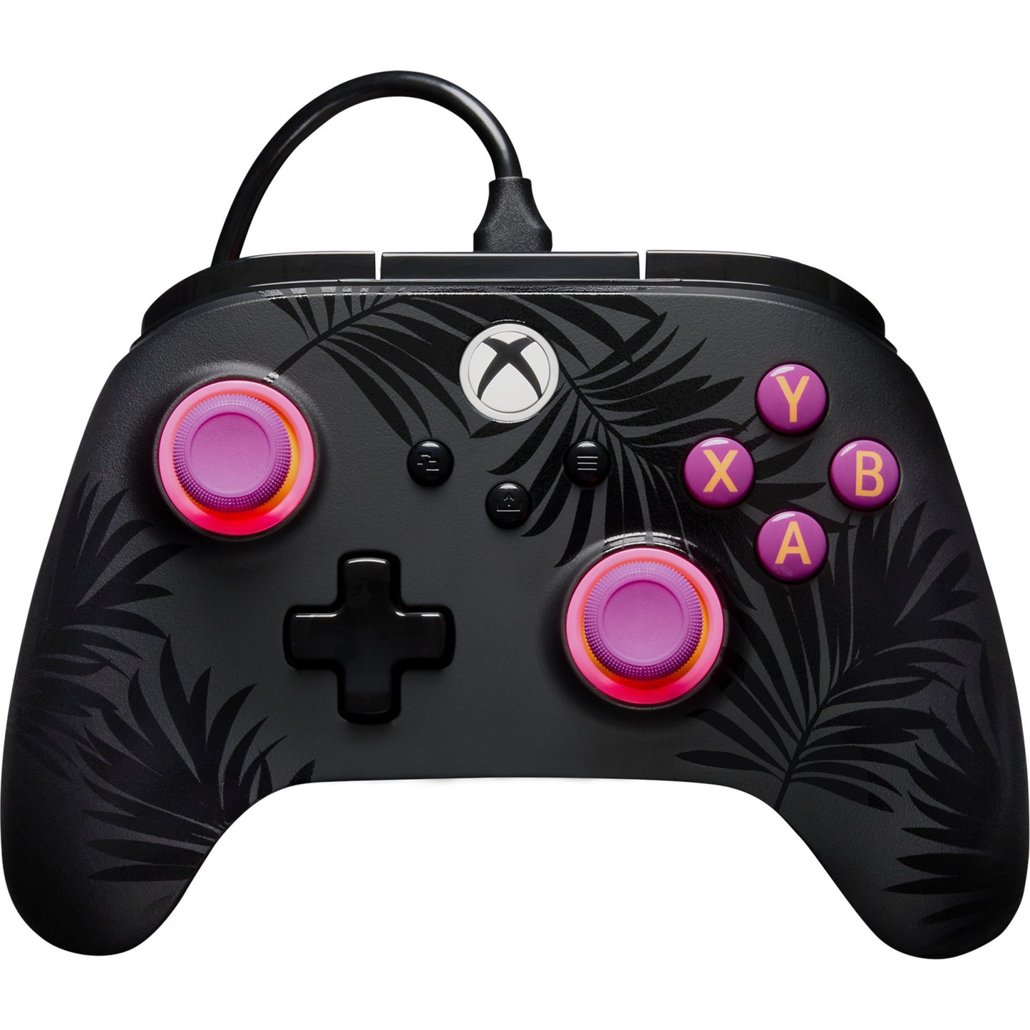 Vantaggio Powera plus controller cablato per xbox serie x|s - palme al chiaro di luna (rosa, xbox serie x|s, xbox one, PC)