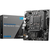 Msi pro h610m-e ddr4 socket 1700 moederbord (zwart, gb-lan, sound, µatx) - afbeelding 1