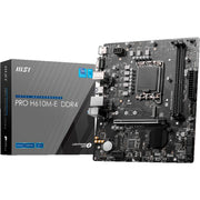 Msi pro h610m-e ddr4 socket 1700 moederbord (zwart, gb-lan, sound, µatx) - afbeelding 1