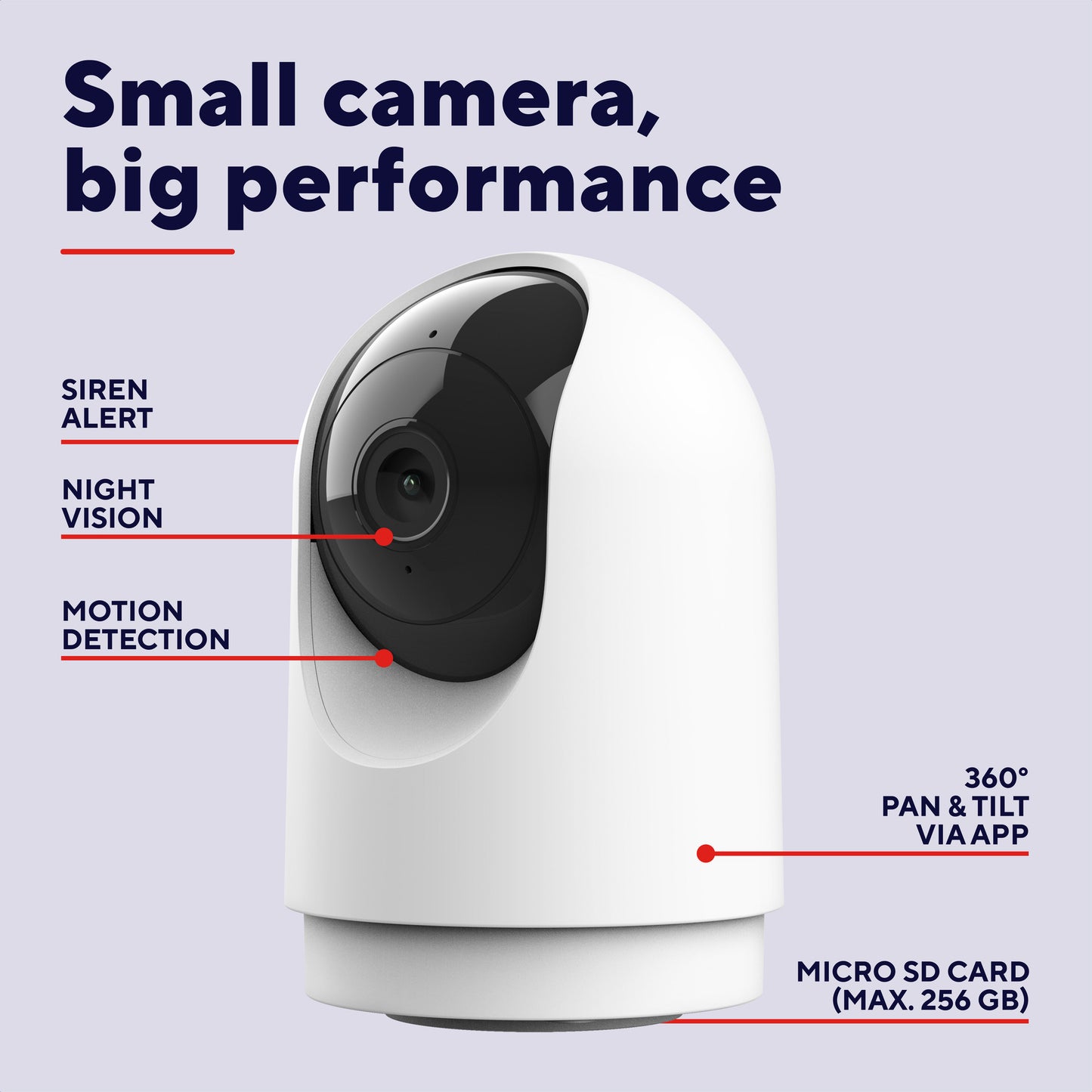 Trust telecamera di sicurezza ipcam-2700 a 360° (bianco, WiFi da 2,4 o 5 GHz)