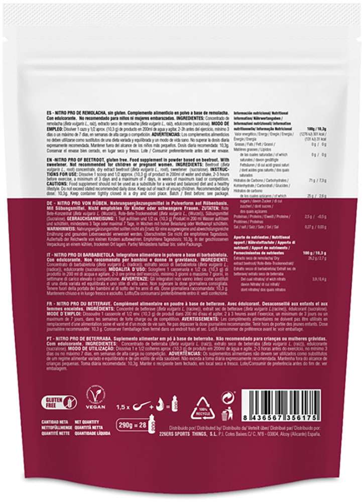 226ers nitro pro beetroot 290g