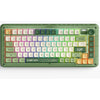 Iqunix zx75 camping wireless mechanical keyboard (groen, us lay-out (qwerty), cherry mx blue, 75%, rgb leds, hot-swappable, double-shot pbt, 2.4ghz | bluetooth 5.1 | usb-c)