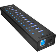 Icy box ib-ac6113 usb-hub (zwart, 13x usb 3.0, 1x usb oplaadpoort) - afbeelding 3