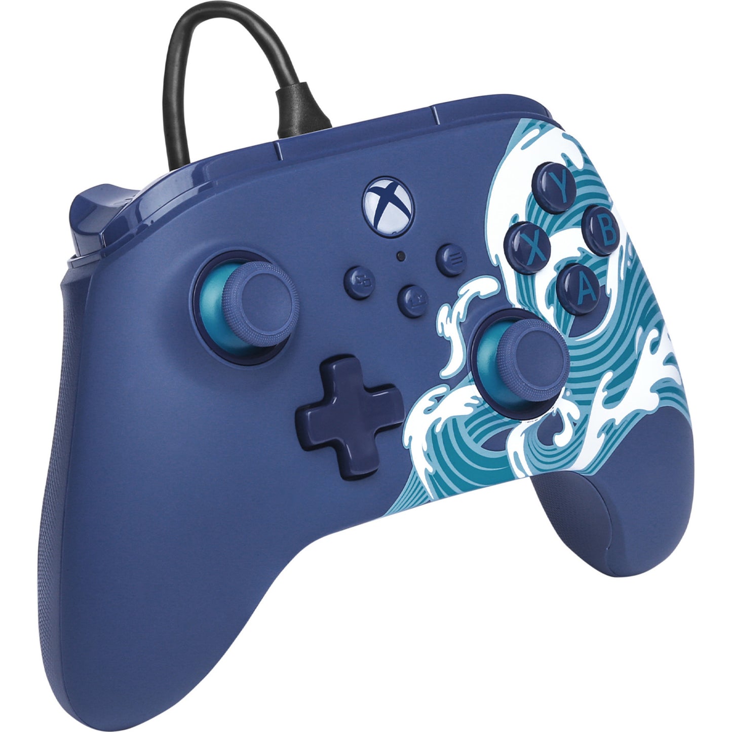 Controller Powera Advantage con cavo per xbox serie x|s - onda d'acqua (blu azzurro, xbox serie x|s, xbox one, PC)