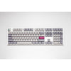Ducky one 3 grigio nebbia, tastiera (grigio chiaro, layout us, rosso ciliegia mx, led rgb, pbt double-shot, hot-swapable, meccanica quack)