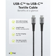 Charger SNELL USB-C Goobay Nano (65 W) e cavo tessile USB-C - afbeelding 12