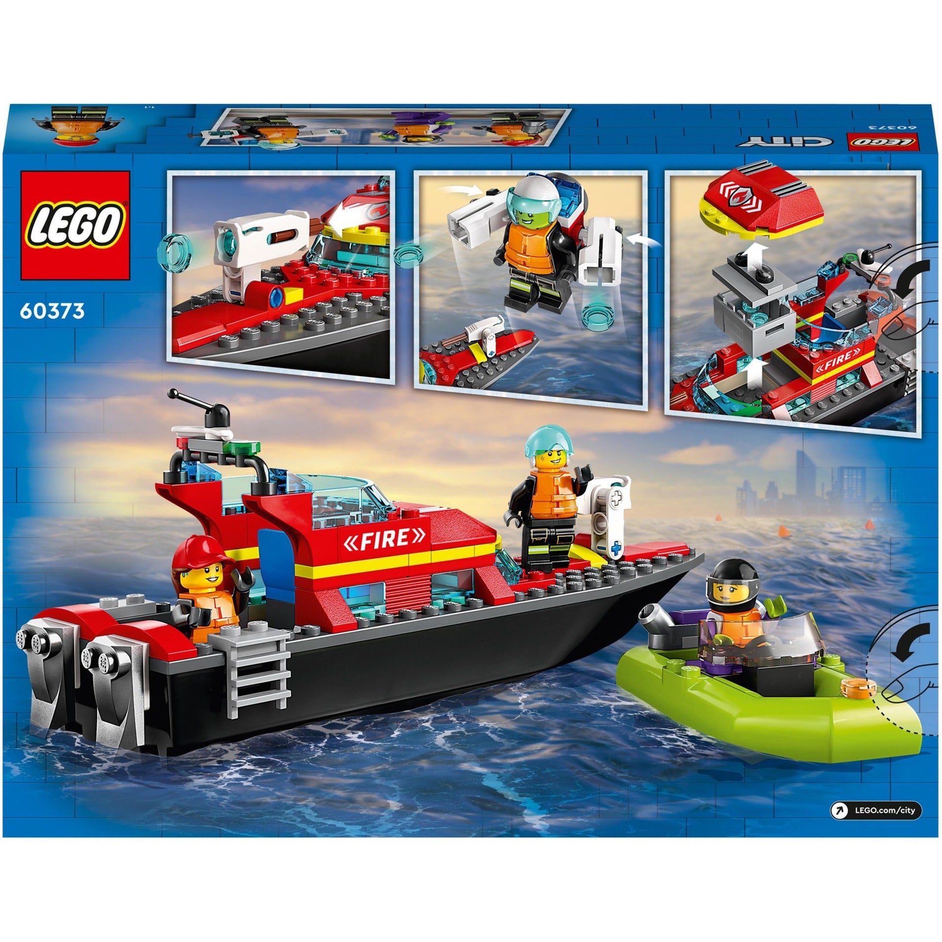 Lego city reddingsboot brand speelgoed voor kinderen - 60373