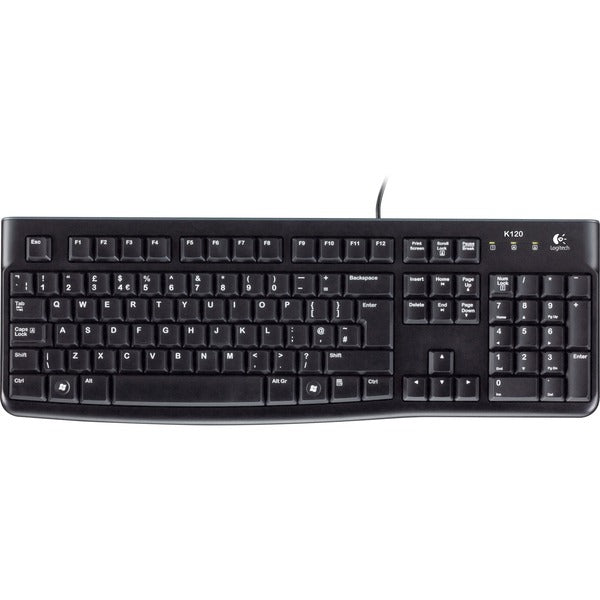 Logitech Logitech K120 Estilo de negocios El teclado USB [USB, 104 teclas, Numpad, duradero, negro]