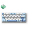 Teclado mecánico para juegos con estructura de junta trimodo Mchose G75 Pro (azul, diseño de EE. UU., KTT Cabbage Tofu V2, 75 %, RGB, intercambio en caliente, PBT de doble disparo, Bluetooth USB-C de 2,4 GHz)