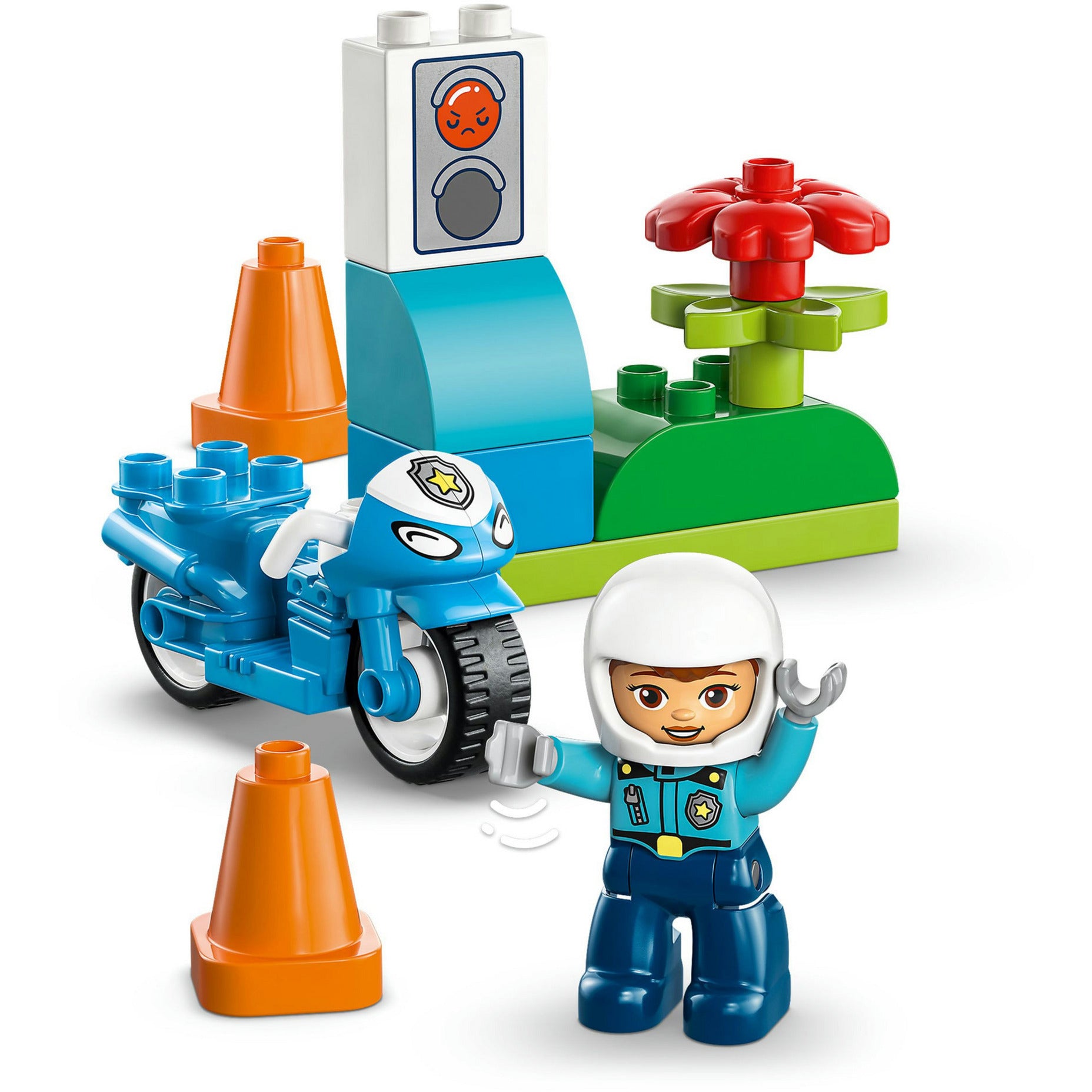 Lego 10471 Duplo Town Motocicletta Blu della Polizia | 2 pezzi