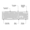 Logitech mk295 silent wireless keyboard and mouse combo desktopset (grijs, us-international lay-out (qwerty), 100%)