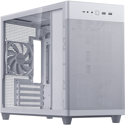 Asus prime ap201 midi tower behuizing (wit | 2x usb-a | 1x usb-c | tempered glass)