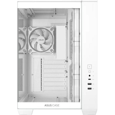 Carcasa de torre midi Asus a32 plus (blanca | 2x USB-A | 1x USB-C | RGB | vidrio templado)