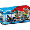 Playmobil city action - politiemotor: achtervolging van de geldrover constructiespeelgoed (70572)