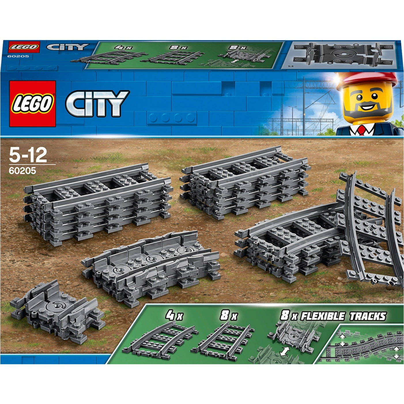 Lego City 60205 Rails flessibili 20 pezzi